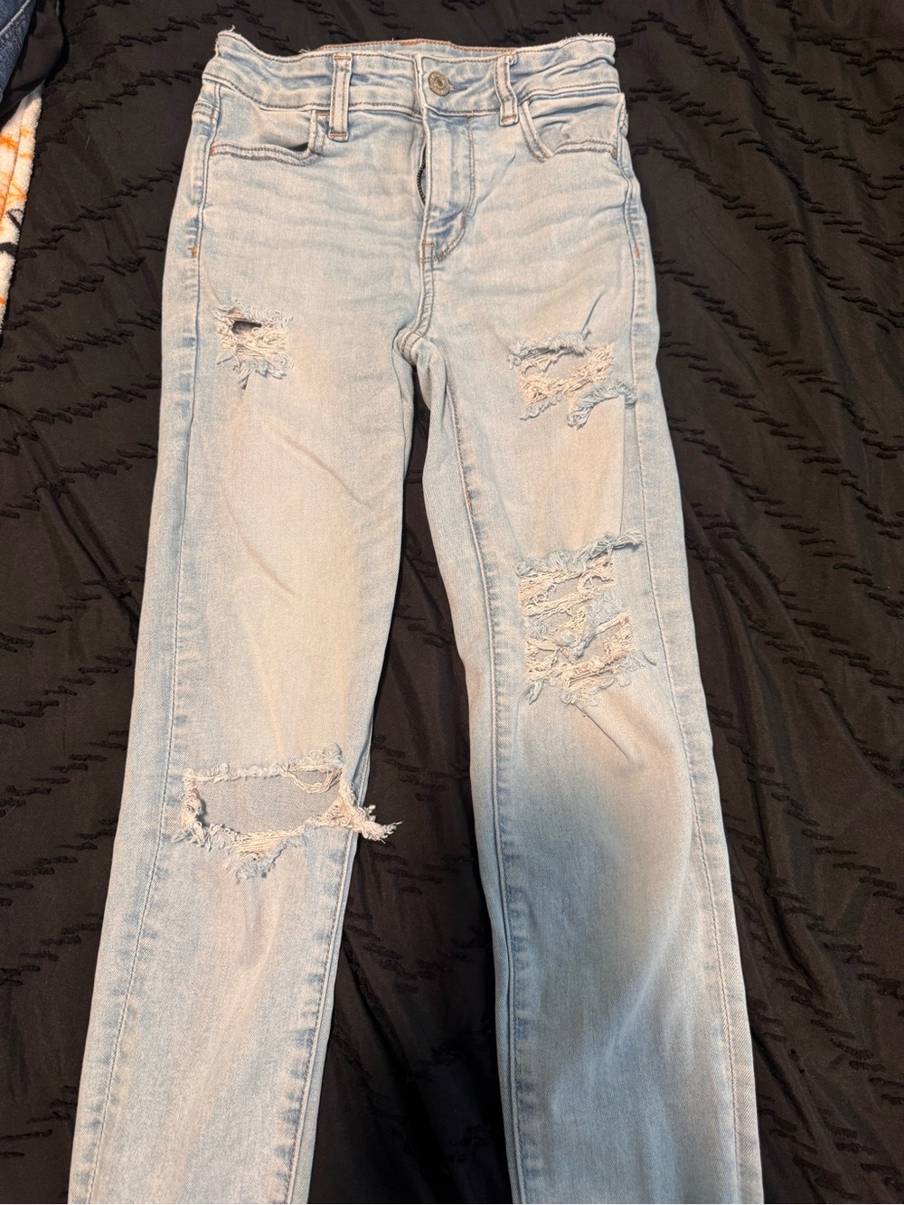 American Eagle Outfitters Light Blue Distressed Jeggings